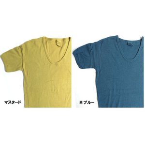 東ドイツタイプ ＵネックＴシャツ JT039YD Ｍブルー サイズ4 【レプリカ】