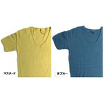 東ドイツタイプ ＵネックＴシャツ JT039YD Ｍブルー サイズ4 【レプリカ】