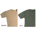 東ドイツタイプ ＵネックＴシャツ JT039YD モカブラウン サイズ5 【レプリカ】
