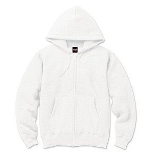 12.5ｏｚヘビーウェイト裏起毛フルジップパーカー 2221 ホワイト Mサイズ