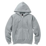 12.5ｏｚヘビーウェイト裏起毛フルジップパーカー 2221 ヘザーグレー Mサイズ