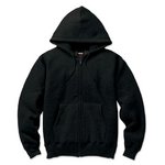 12.5ｏｚヘビーウェイト裏起毛フルジップパーカー 2221 ブラック Sサイズ