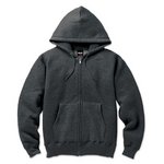 12.5ｏｚヘビーウェイト裏起毛フルジップパーカー 2221 チャコールグレー Sサイズ