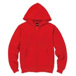 12.5ｏｚヘビーウェイト裏起毛フルジップパーカー 2221 レッド Mサイズ