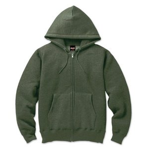 12.5ｏｚヘビーウェイト裏起毛フルジップパーカー 2221 カーキ Mサイズ