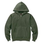 12.5ｏｚヘビーウェイト裏起毛フルジップパーカー 2221 カーキ Lサイズ