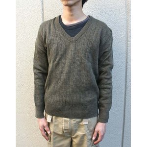チェコ軍放出 Ｖネックセーター JW025NN Lサイズ 【デッドストック】【未使用】