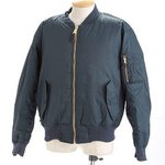 アメリカ空軍（米軍） 撥水加工 MA-1フライトジャケット MA1 ダークネイビー 4Lサイズ 【レプリカ】