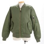 アメリカ空軍（米軍） 撥水加工 MA-1フライトジャケット MA1 グリーン LLサイズ 【レプリカ】