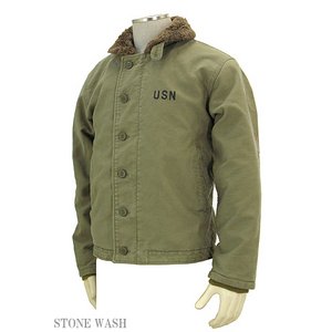 米軍 「N-1」 DECK ジャケット 《ストーンウォッシュ加工》 JJ105YNWS カーキ 32（XS）サイズ 【レプリカ】