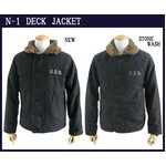 米軍 「N-1」 DECK ジャケット 《ストーンウォッシュ加工》 JJ105YNWS ブラック 34（S）サイズ 【レプリカ】