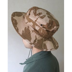 イギリス軍放出 デザートＤＰＭジャングルハット HH014NN 57ｃｍ（Ｓ相当）【デットストック】【未使用】