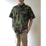イギリス軍放出 トロピカルＤＰＭカモフラージュ 半袖シャツ JS107UN M〜Ｌサイズ　【中古】