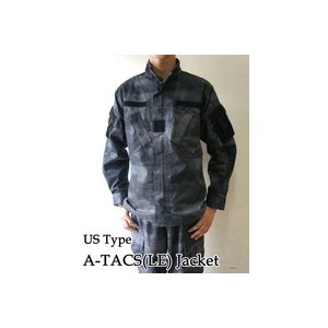 アメリカ警察Ａ-ＴＡＣＳ（ＬＥ）ナイトカモフラージュリップストップジャケット(迷彩) JB027YN L 【レプリカ】