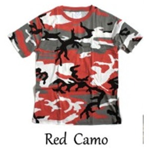 カモフラージュＴシャツ(迷彩Tシャツ) JT048YN レッドカモ Sサイズ
