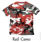 カモフラージュＴシャツ(迷彩Tシャツ) JT048YN レッドカモ Sサイズ