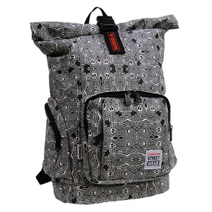 VISION STREET WEAR ラップトップ収納ポケット付ロール型リュック VSGN-501 スカル