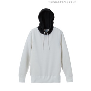 スリムフィット肌触りに拘ったファインフレンチテリーカラーコンビプルパーカー （パイル）サイドポケット CB5188 バニラホワイト M