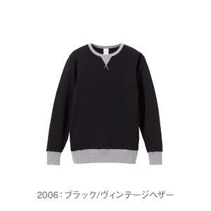 肌触りに拘った8.4オンス ファインフレンチテリー カラーコンビネーション クルーネック スウェット（パイル）CB5189 ブラック L 