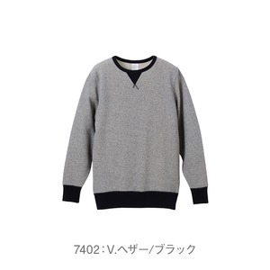 肌触りに拘った8.4オンス ファインフレンチテリー カラーコンビネーション クルーネック スウェット（パイル）CB5189 ビンテージヘザー S 
