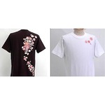浮き出る立体プリント和柄！幸せの七福神Tシャツ (半袖) 1998・弁財天 黒 XL (NP)