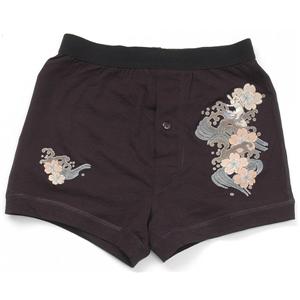 むかしむかし 立体和柄ボクサーパンツ S-2104 C／桜波兎 L 【NP】