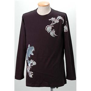 語れる立体和柄ロングTシャツ S-1300／登鯉 S