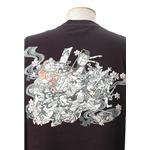 むかしむかし 和柄長袖Tシャツ 桜百鬼夜行