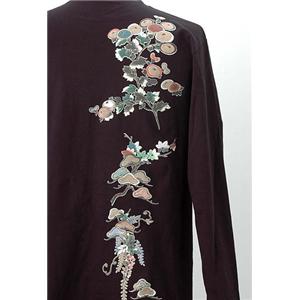 語れる立体和柄ロングTシャツ S-1952／花つくし 