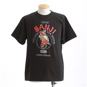 むかしむかし ワンピースコレクション 和柄半袖Tシャツ  S-2440/恵比寿サンジ 黒S