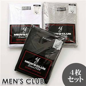 MEN��S CLUB ���롼�ͥå�T����ġ�4�祻�å� �֥�å�2��+���졼2�� ��