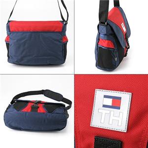 TOMMY HILFIGER メッセンジャーバッグ　ネイビーレッド