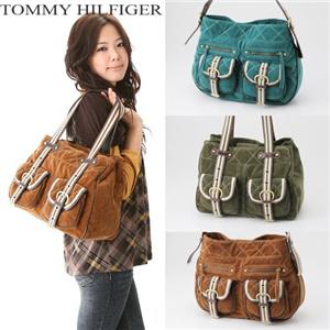 TOMMY HILFIGER キルティングバッグ　トート　ブラウン