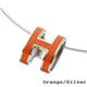 HERMES ポップアッシュ ペンダント ORANGE/silver