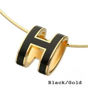 HERMES �|�b�v�A�b�V�� �y���_���g BLACK/gold