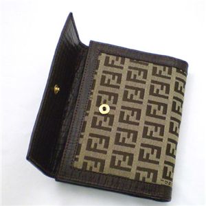 FENDI フェンディ ズッキーノ Wホック長財布 【B】8M0035TN9LK9/MORO(ベージュ×ブラウン)