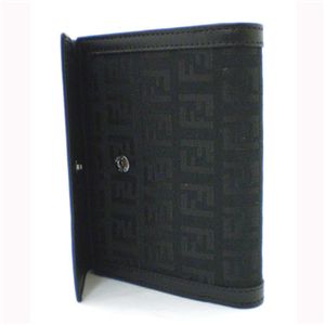 FENDI フェンディ ズッキーノ Wホック長財布 【C】8M0035JQ5QA1/NERO(ブラック×ブラック)