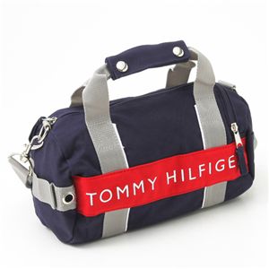 TOMMY HILFIGER(トミーフィルフィガー)マイクロミニダッフルバッグ MICRO MINI DUFFLE L200150-467 Navy×Red