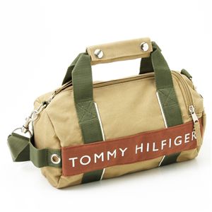 TOMMY HILFIGER(トミーフィルフィガー)マイクロミニダッフルバッグ MICRO MINI DUFFLE L200150-261 Khaki×Brown