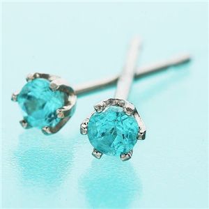 Pt900 パライバトルマリン0.1ctスタッドピアス