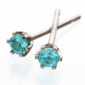 Pt900 パライバトルマリン0.1ctスタッドピアス