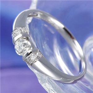 プラチナ0.2ctダイヤモンドデザインリング（PT900指輪）185187 7号