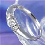 プラチナ0.2ctダイヤモンドデザインリング（PT900指輪）185187 7号