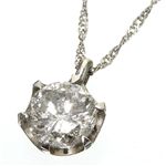 Hカラー I1ダイヤモンド一粒ネックレス0.7ct