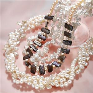 トリプルファンシーフォーム 湖水パールネックレス 3カラー