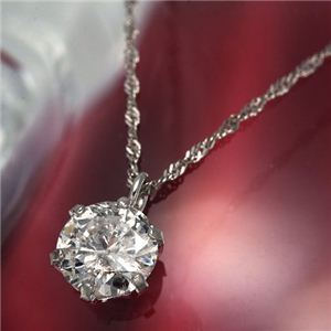 プラチナ 純PT0.6ctダイヤモンドペンダント/ネックレス （プレゼントダイヤモンドペンダント/ネックレスつき） 鑑定付き 229226