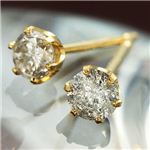 K18イエローゴールド ダイヤモンドピアス0.3ct