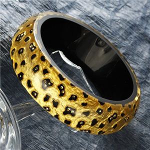 ヒョウ柄純金バングル