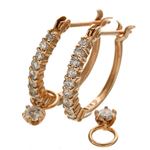 ダイヤハーフエタニティ計0.3ct ダイヤモンドピアス PINKGOLD