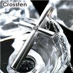 Crossten ブラックダイヤ メンズクロスネックレス